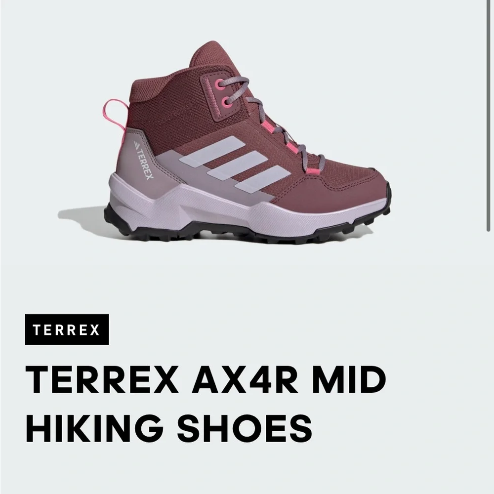 adidas Terrex AX4R Mid Women's Hiking Shoes - Maroon and Pink